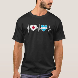 Flaggen von Japan und Honduras T-Shirt