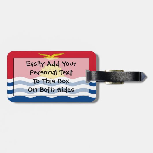 Flaggen von Kiribati Easy ID Personal Gepäckanhänger (Rückseite horizontal)