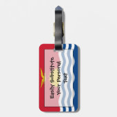 Flaggen von Kiribati Easy ID Personal Gepäckanhänger (Rückseite vertikal)