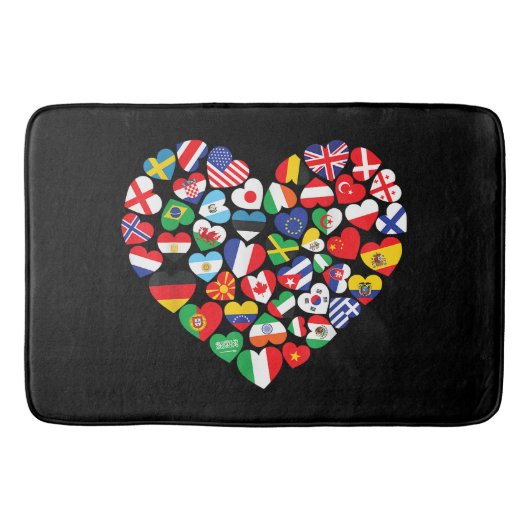 Flaggen von Ländern der internationalen Flagge Badematte (Vorderseite)