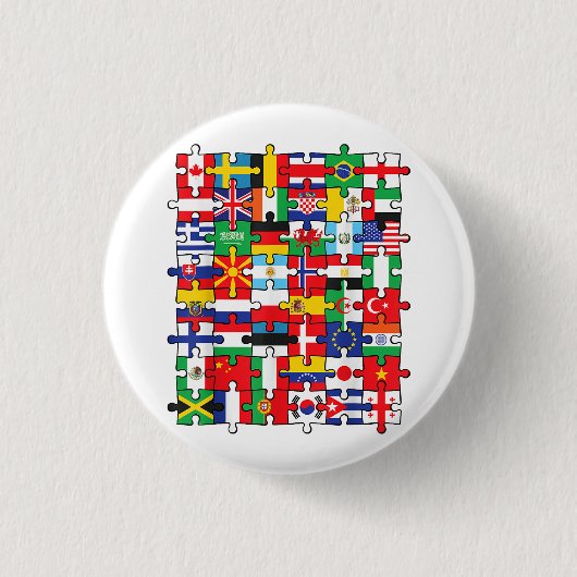 Flaggen von Ländern der internationalen Flagge Button (Vorderseite)