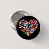 Flaggen von Ländern der internationalen Flagge Button (Vorne & Hinten)