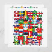 Flaggen von Ländern der internationalen Flagge Einladung (Vorne/Hinten)