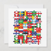 Flaggen von Ländern der internationalen Flagge Einladung (Rückseite)