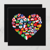 Flaggen von Ländern der internationalen Flagge Einladung (Vorne/Hinten)