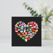 Flaggen von Ländern der internationalen Flagge Einladung (Stehend Vorderseite)