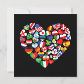 Flaggen von Ländern der internationalen Flagge Einladung (Rückseite)