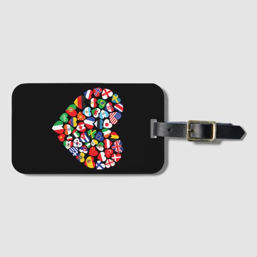 Flaggen von Ländern der internationalen Flagge Gepäckanhänger (Vorderseite (Horizontal))