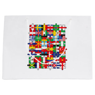 Flaggen von Ländern der internationalen Flagge Große Geschenktüte