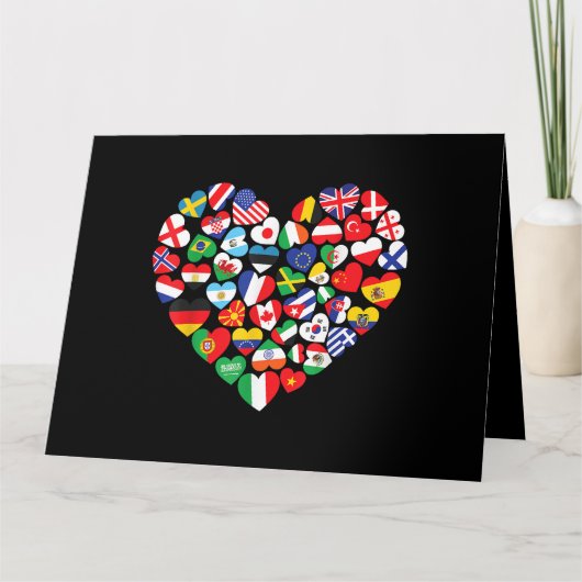 Flaggen von Ländern der internationalen Flagge Karte (Vorderseite)