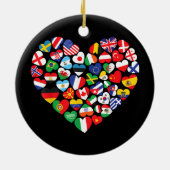 Flaggen von Ländern der internationalen Flagge Keramik Ornament (Hinten)