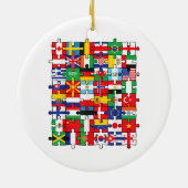 Flaggen von Ländern der internationalen Flagge Keramik Ornament (Hinten)