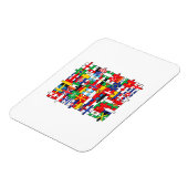 Flaggen von Ländern der internationalen Flagge Magnet (Linke Seite)