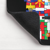 Flaggen von Ländern der internationalen Flagge Mousepad (Ecke)