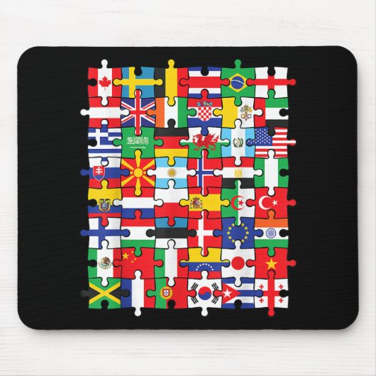 Flaggen von Ländern der internationalen Flagge Mousepad (Vorne)