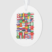 Flaggen von Ländern der internationalen Flagge Ornament (Vorderseite)