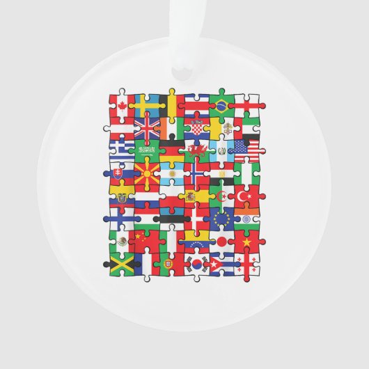 Flaggen von Ländern der internationalen Flagge Ornament (Vorderseite)