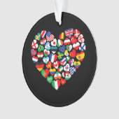 Flaggen von Ländern der internationalen Flagge Ornament (Vorderseite)