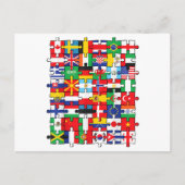 Flaggen von Ländern der internationalen Flagge Postkarte (Vorderseite)
