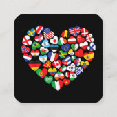 Flaggen von Ländern der internationalen Flagge Quadratische Visitenkarte (Rückseite)