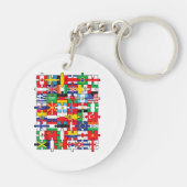 Flaggen von Ländern der internationalen Flagge Schlüsselanhänger (Rückseite)