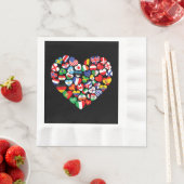 Flaggen von Ländern der internationalen Flagge Serviette (Beispiel)