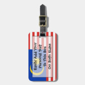 Flaggen von Malaysia Easy ID Personal Gepäckanhänger (Vorderseite vertikal)