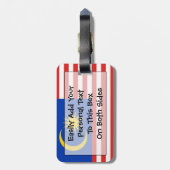 Flaggen von Malaysia Easy ID Personal Gepäckanhänger (Rückseite vertikal)