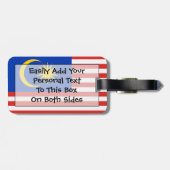 Flaggen von Malaysia Easy ID Personal Gepäckanhänger (Rückseite horizontal)