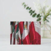 Flaggen von Mexiko Postkarte (Stehend Vorderseite)