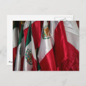 Flaggen von Mexiko Postkarte (Vorne/Hinten)