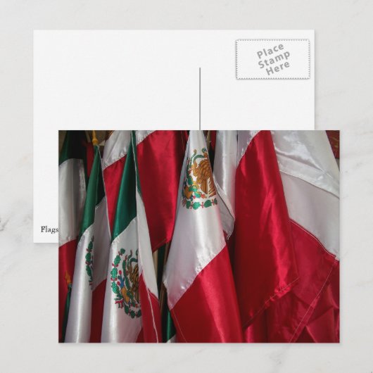 Flaggen von Mexiko Postkarte (Vorne/Hinten)