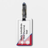 Flaggen von Nepal Easy ID Personal Gepäckanhänger (Rückseite vertikal)