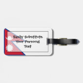 Flaggen von Nepal Easy ID Personal Gepäckanhänger (Rückseite horizontal)