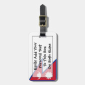 Flaggen von Nepal Easy ID Personal Gepäckanhänger (Vorderseite vertikal)