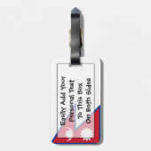 Flaggen von Nepal Easy ID Personal Gepäckanhänger (Rückseite vertikal)