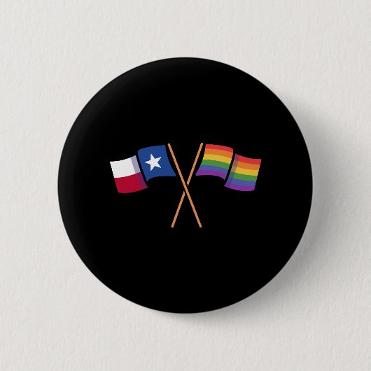 Flaggen von Pride Texas Design für stolze LGBT+ Te Button (Vorderseite)