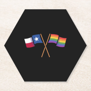 Flaggen von Pride Texas Design für stolze LGBT+ Te Untersetzer