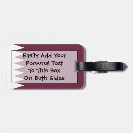 Flaggen von Qatar Easy ID Personal Gepäckanhänger (Rückseite horizontal)