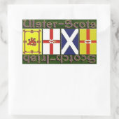 Flaggen von Schottland und Ulster Rechteckiger Aufkleber (Tasche)