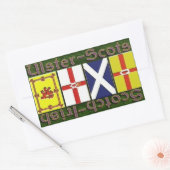 Flaggen von Schottland und Ulster Rechteckiger Aufkleber (Umschlag)
