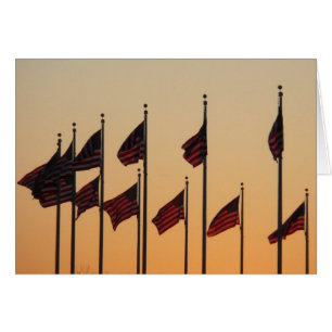Flaggen von Sunset American Patriotic USA
