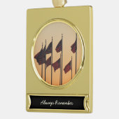 Flaggen von Sunset American Patriotic USA Banner-Ornament Gold (Links)