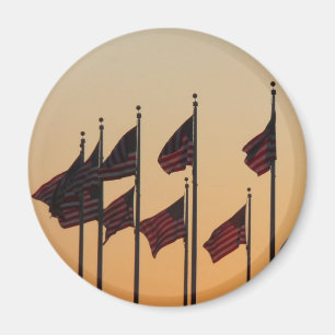 Flaggen von Sunset American Patriotic USA Magnet