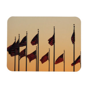 Flaggen von Sunset American Patriotic USA Magnet