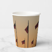 Flaggen von Sunset American Patriotic USA Pappbecher (Rückseite)