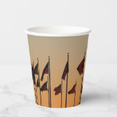 Flaggen von Sunset American Patriotic USA Pappbecher (Vorderseite)