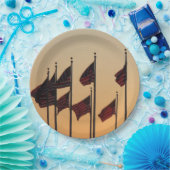 Flaggen von Sunset American Patriotic USA Pappteller (Party)