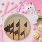 Flaggen von Sunset American Patriotic USA Pappteller (Party)