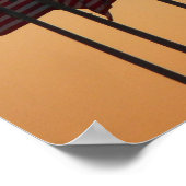 Flaggen von Sunset American Patriotic USA Poster (Ecke)